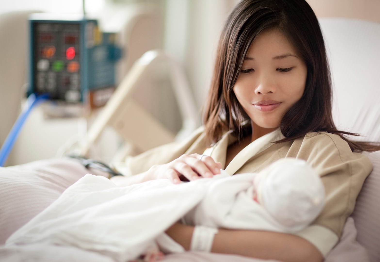 mom and baby together